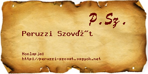 Peruzzi Szovát névjegykártya